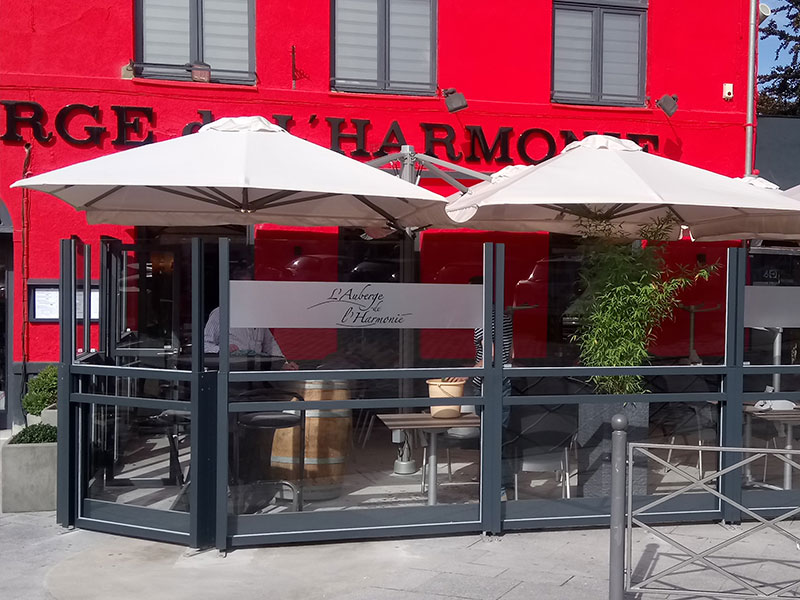 Claustra restaurant, cloison amovible restaurant, brise-vue restaurant, paravent restaurant