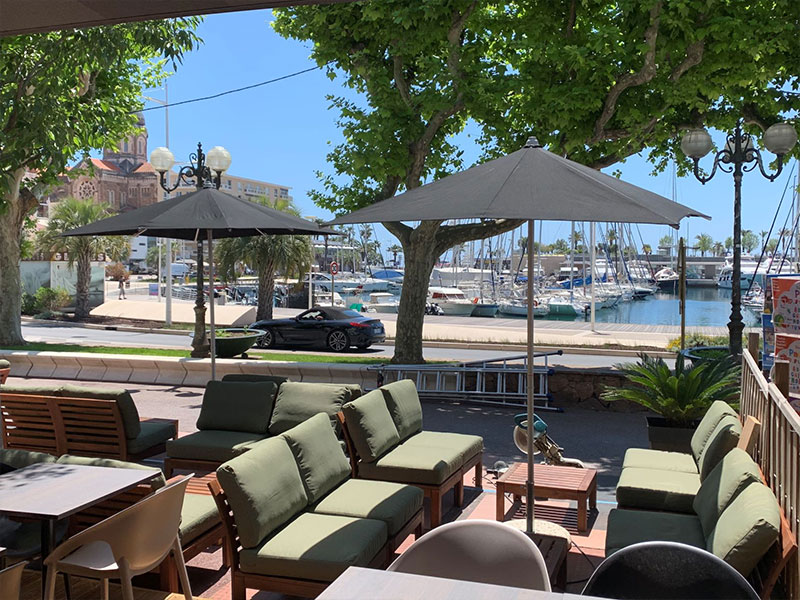 parasol 2m x 2m carré noir professionnel résistant au vent