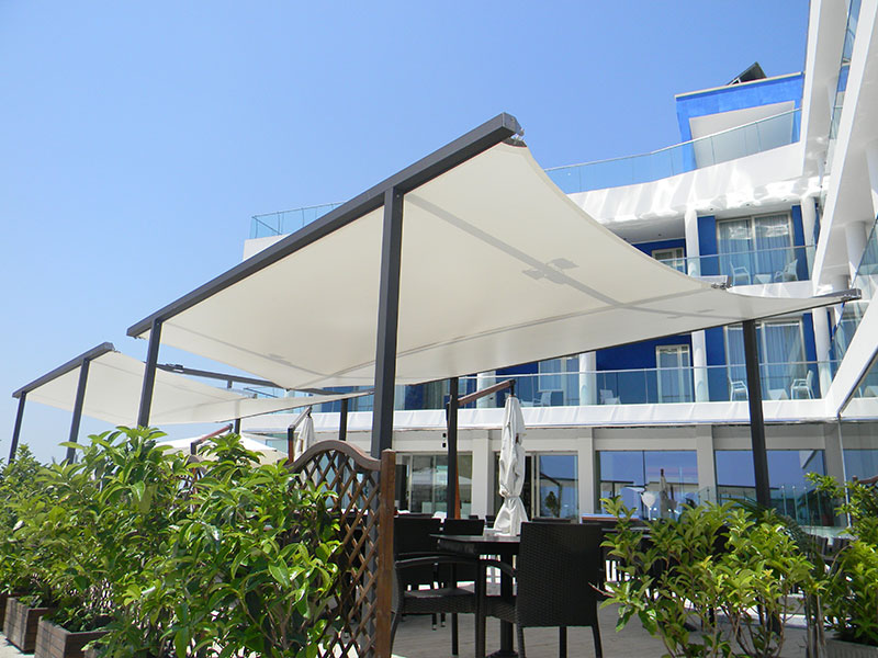 voile d'ombrage professionnel, voile d'ombrage restaurant, voile d'ombrage, toile d'ombrage, bache ombrage, vélum