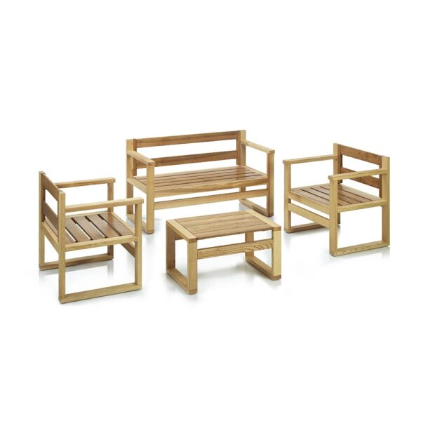 Salon sorrento en bois mobilier de terrasse professionnel ramberti by extérieur confort