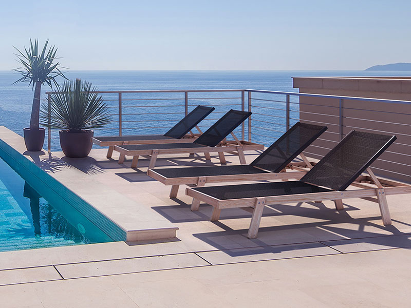 bain de soleil professionnel, transat professionnel, bain de soleil bois, transat bois, piscine hôtel