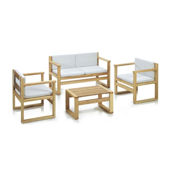 Salon sorrento en bois mobilier de terrasse professionnel ramberti by extérieur confort